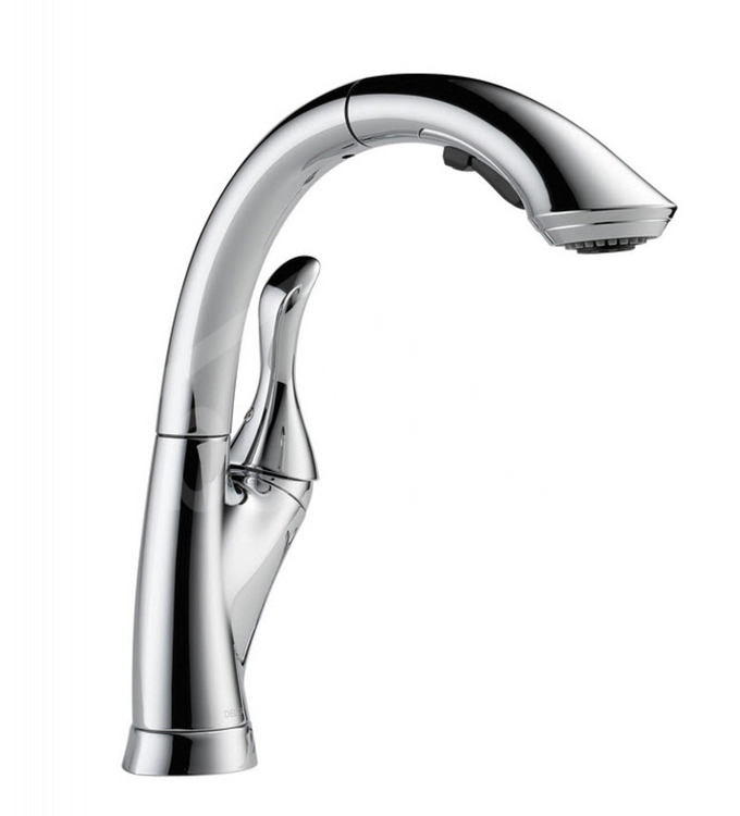 Linden single-handle pull-out spray kitchen faucet
