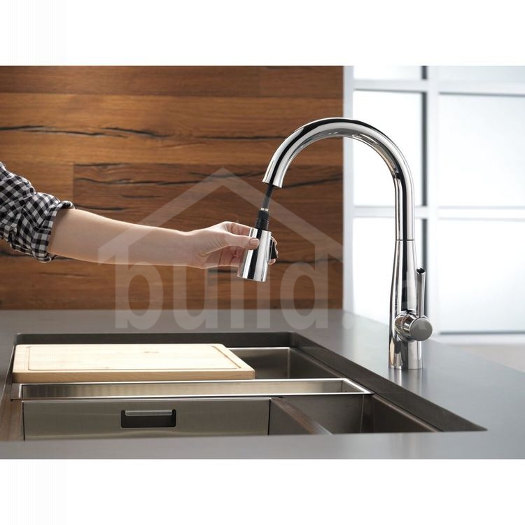 9113 Dst Delta Essa Single Handle Pull Down Kitchen Faucet Chrome Build Ca
